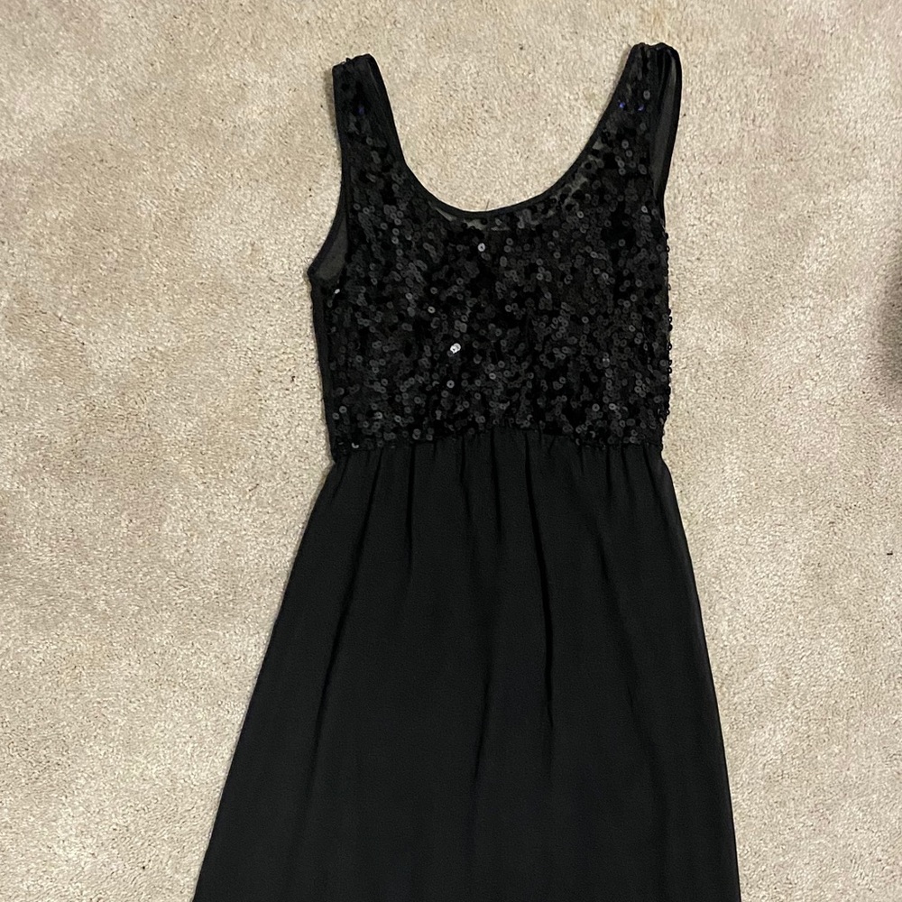 Long black dress, with sparkle top, Cocktail dress